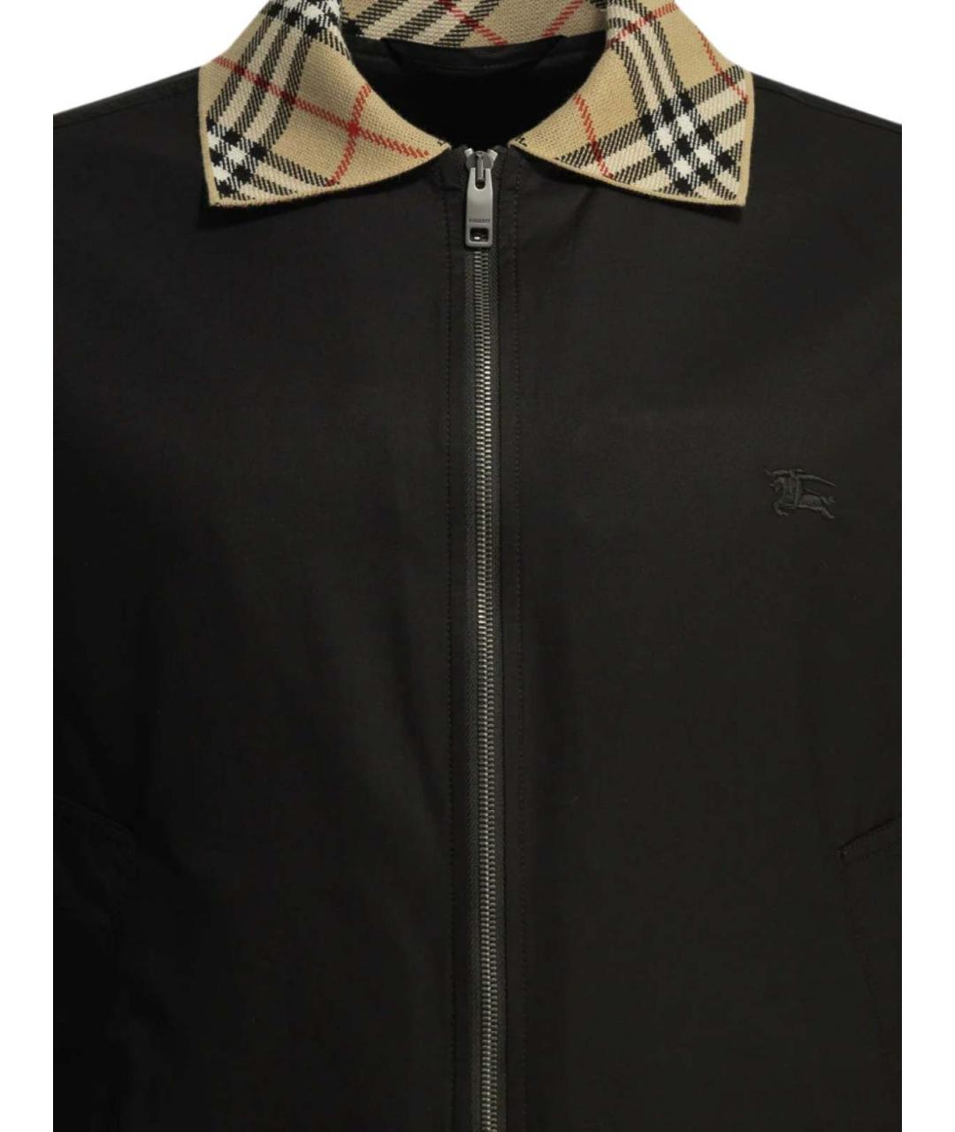 BURBERRY Черная хлопковая куртка, фото 2