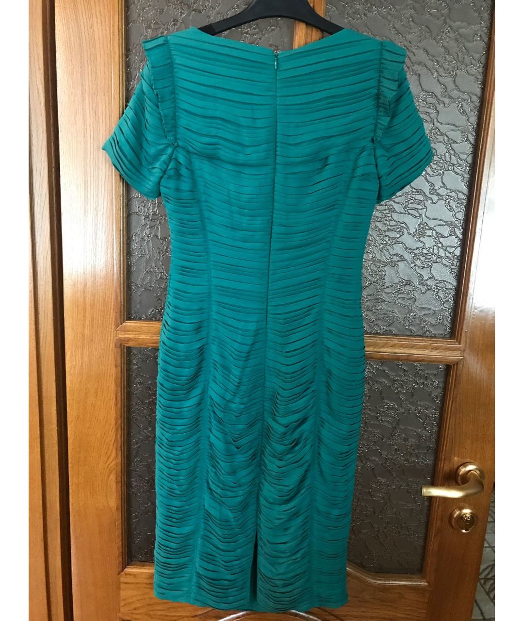 BURBERRY Зеленые шелковое коктейльное платье, фото 3