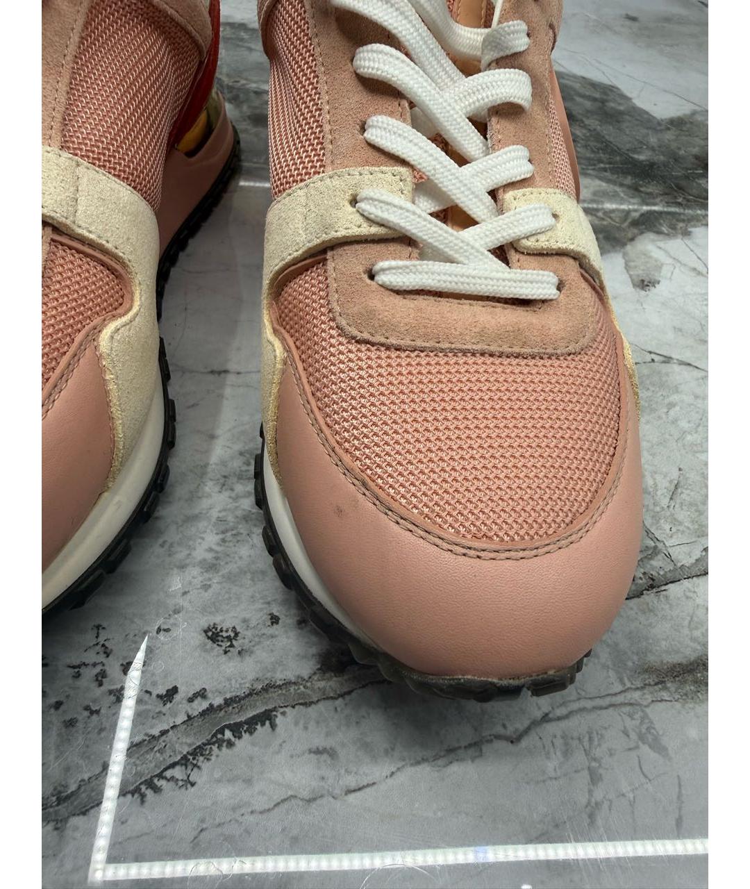 LOUIS VUITTON Розовые кожаные кроссовки, фото 5