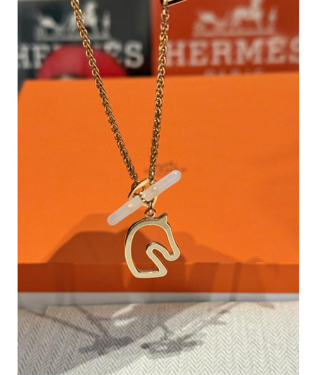 HERMES Золотая подвеска, фото 4