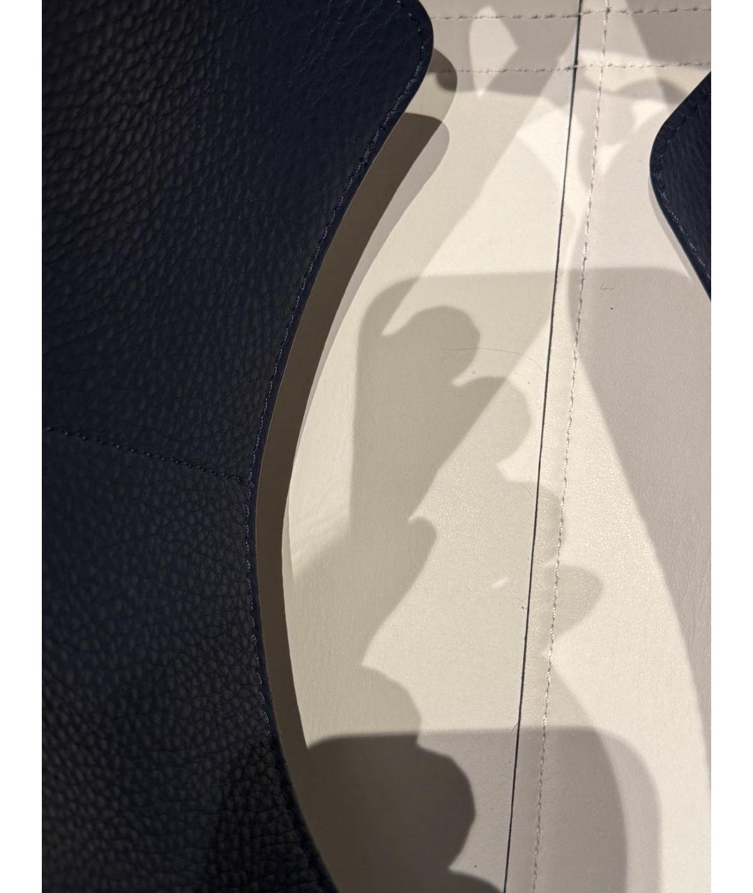 BURBERRY Синяя кожаная сумка тоут, фото 3