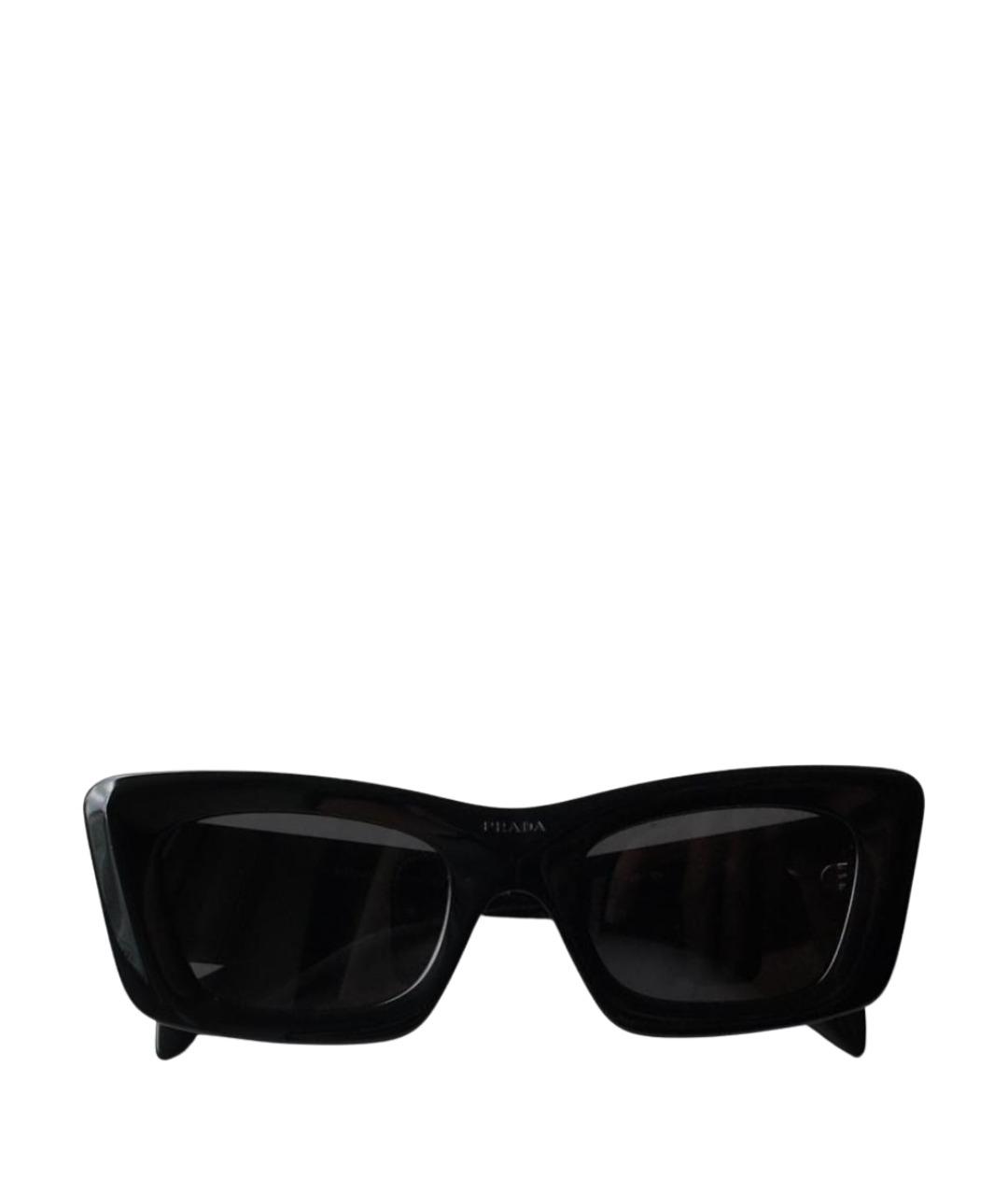 PRADA Черные пластиковые солнцезащитные очки, фото 1
