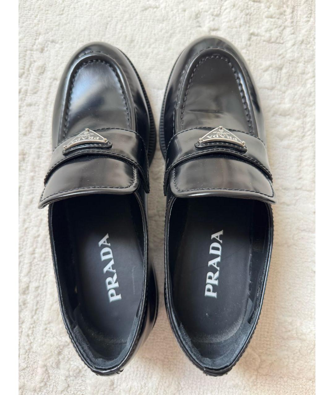 PRADA Черные кожаные лоферы, фото 3