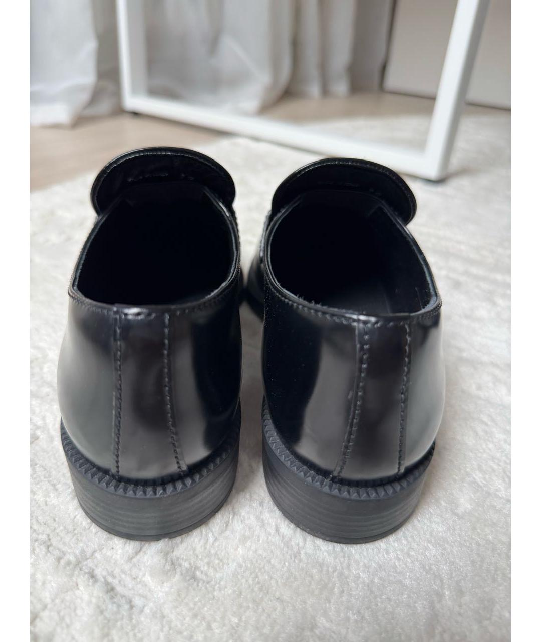 PRADA Черные кожаные лоферы, фото 4