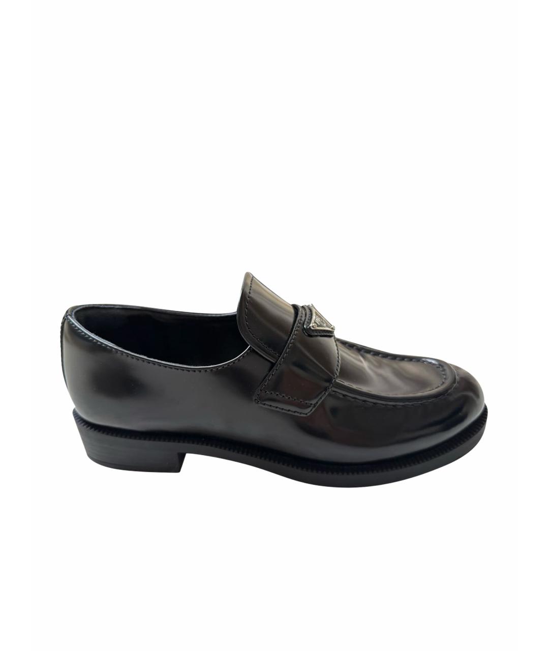 PRADA Черные кожаные лоферы, фото 1