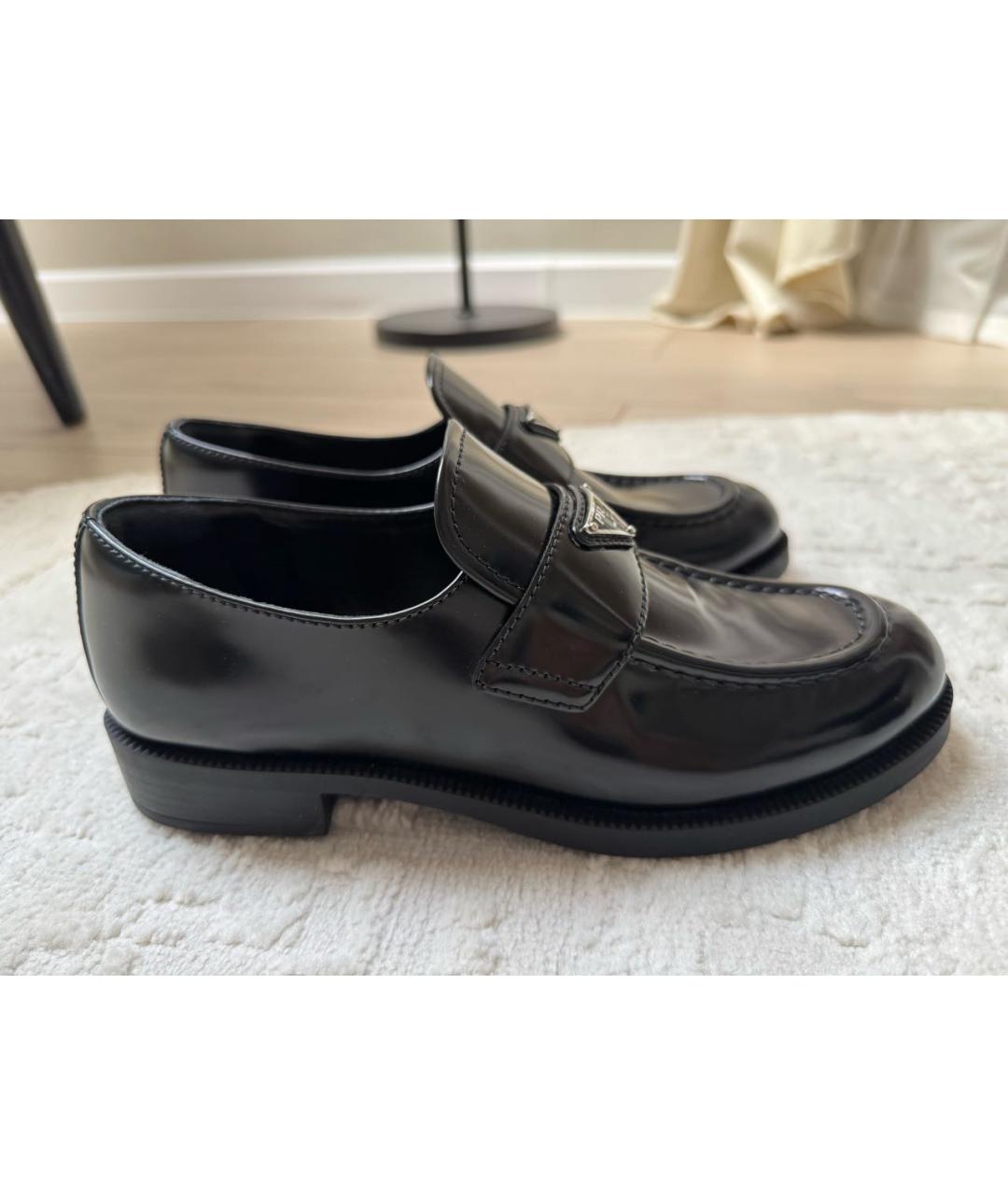 PRADA Черные кожаные лоферы, фото 8