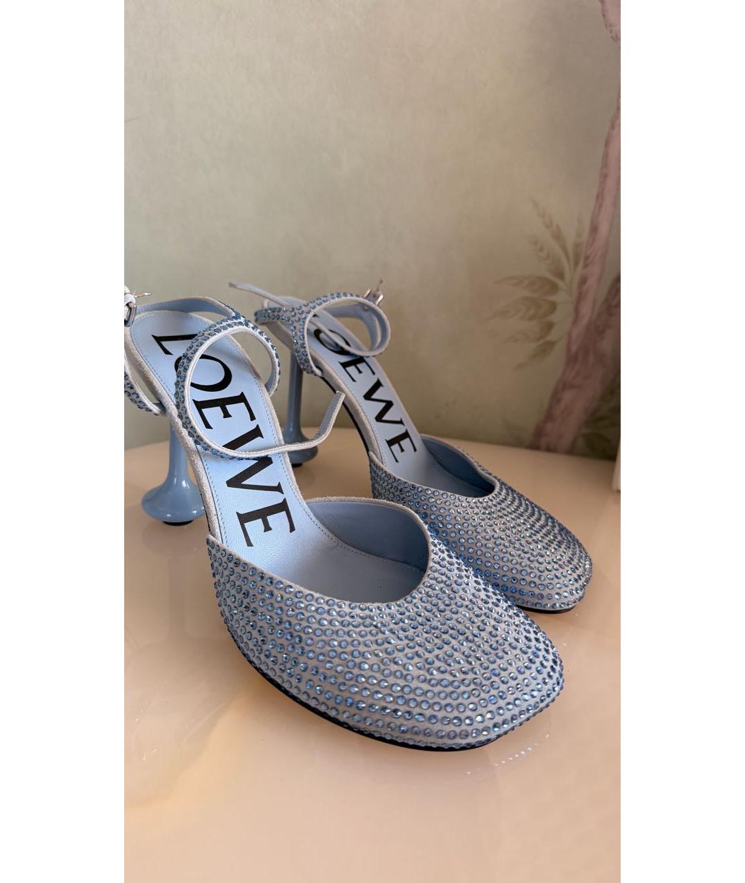 LOEWE Голубые туфли, фото 3