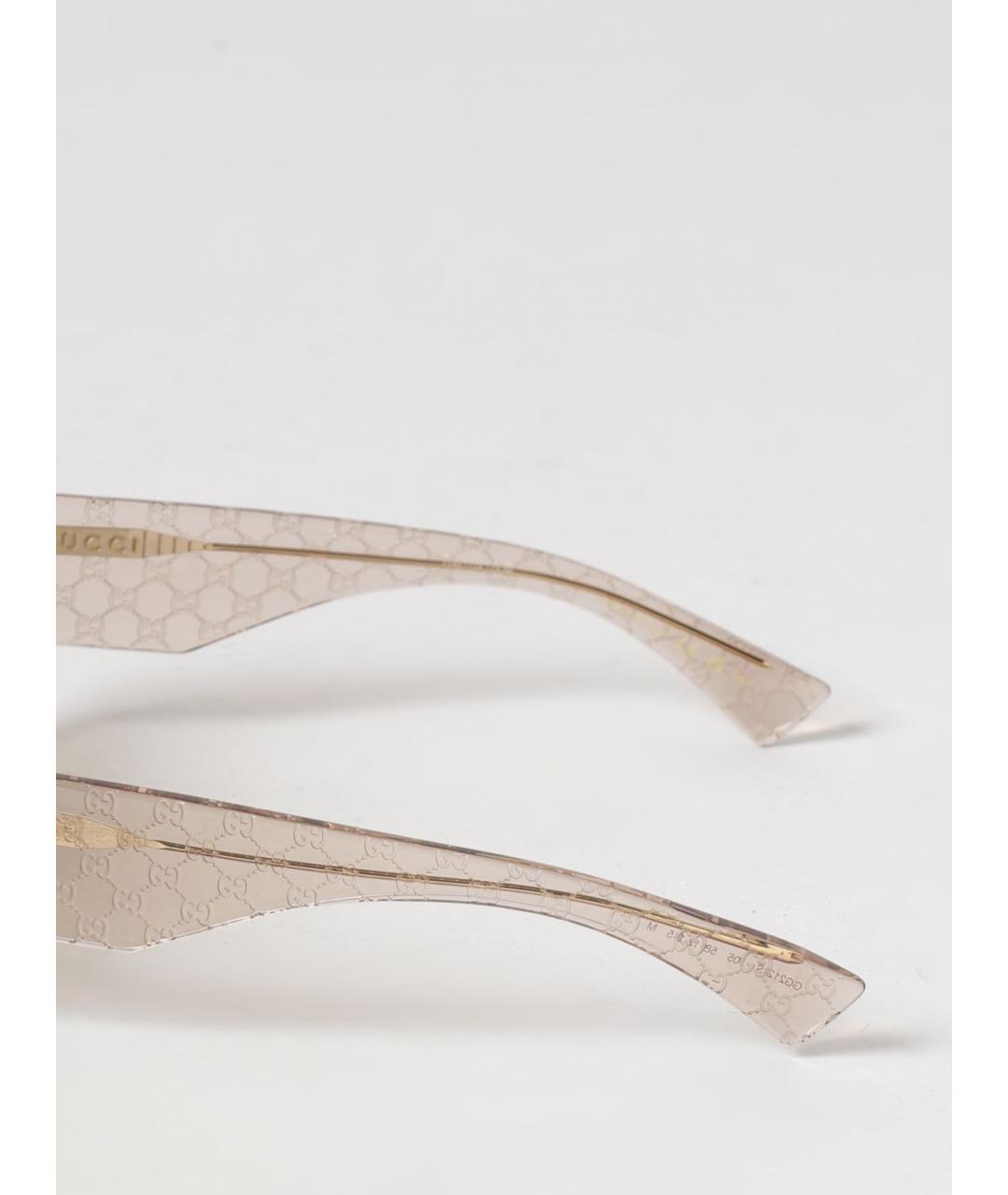 GUCCI Коричневые пластиковые солнцезащитные очки, фото 3