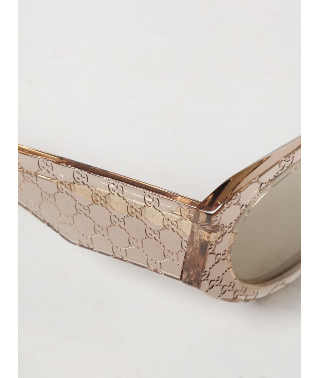 GUCCI Коричневые пластиковые солнцезащитные очки, фото 4