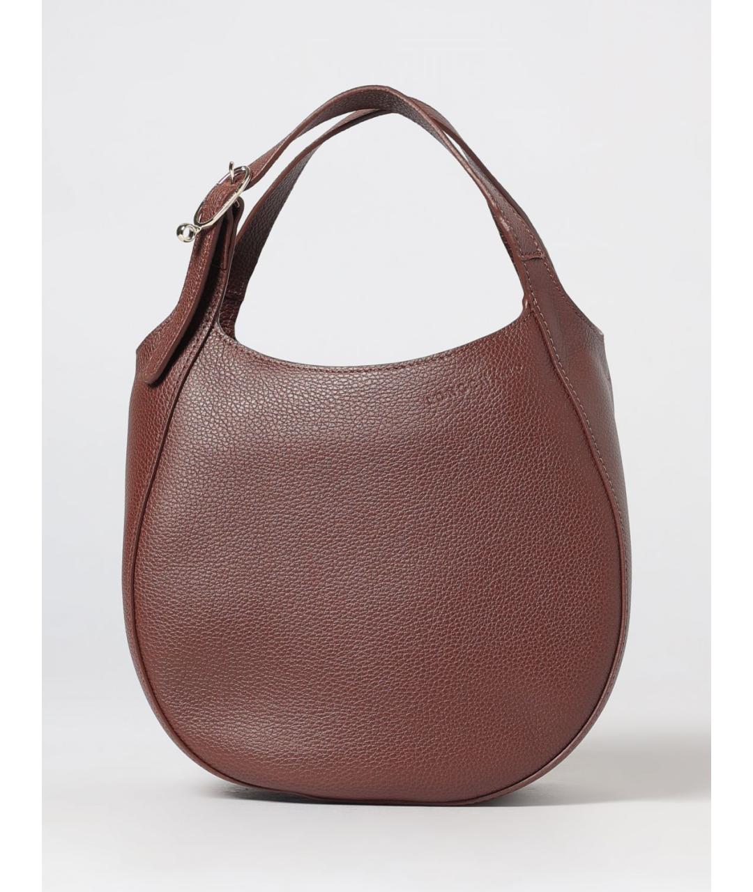 LONGCHAMP Коричневая кожаная сумка тоут, фото 4