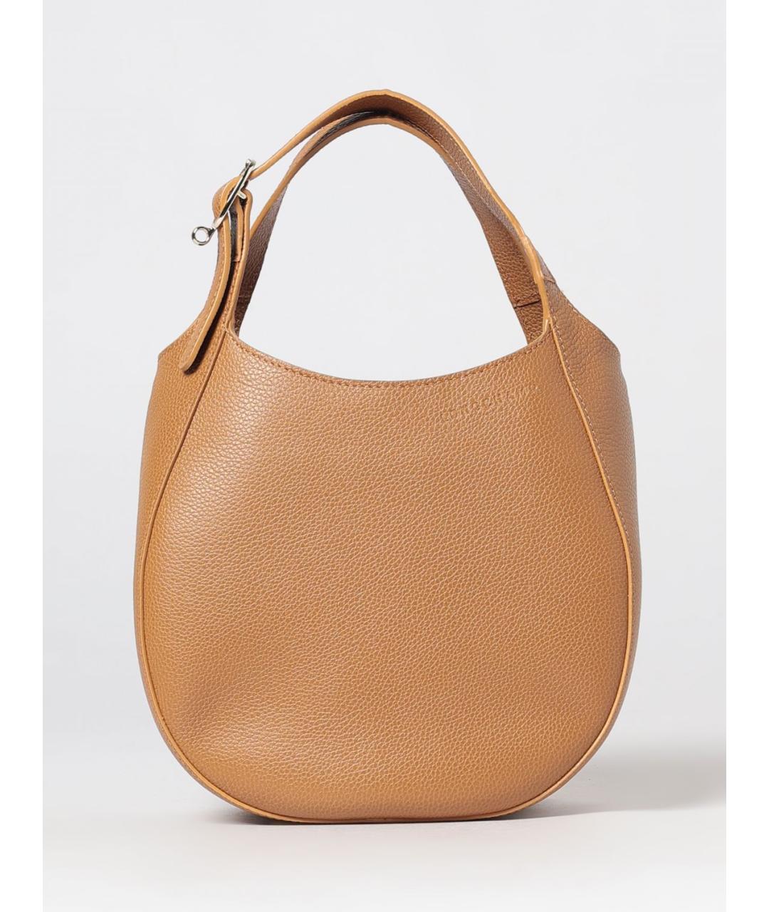 LONGCHAMP Бежевая кожаная сумка тоут, фото 4