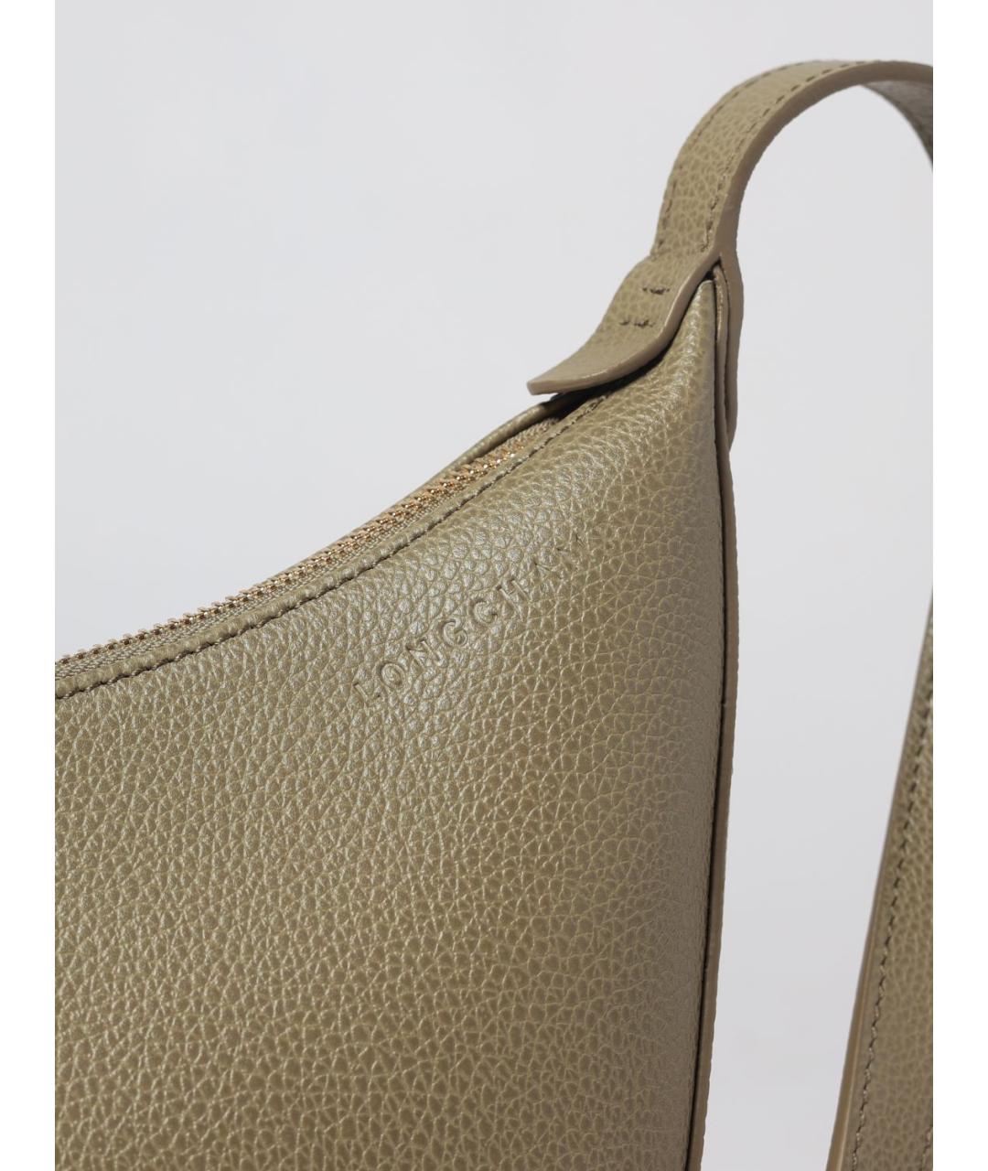 LONGCHAMP Зеленая кожаная сумка через плечо, фото 3