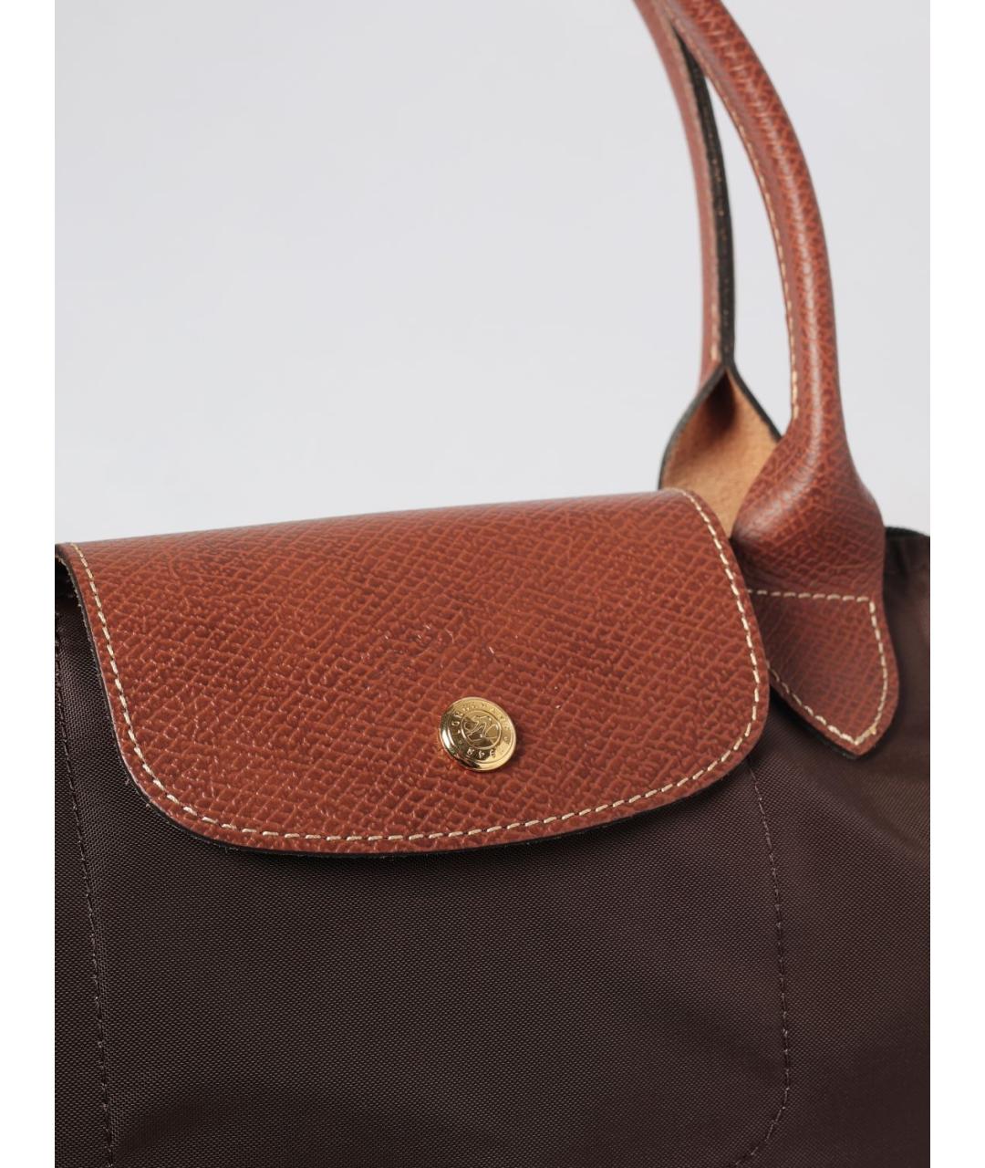 LONGCHAMP Коричневая нейлоновая сумка тоут, фото 3