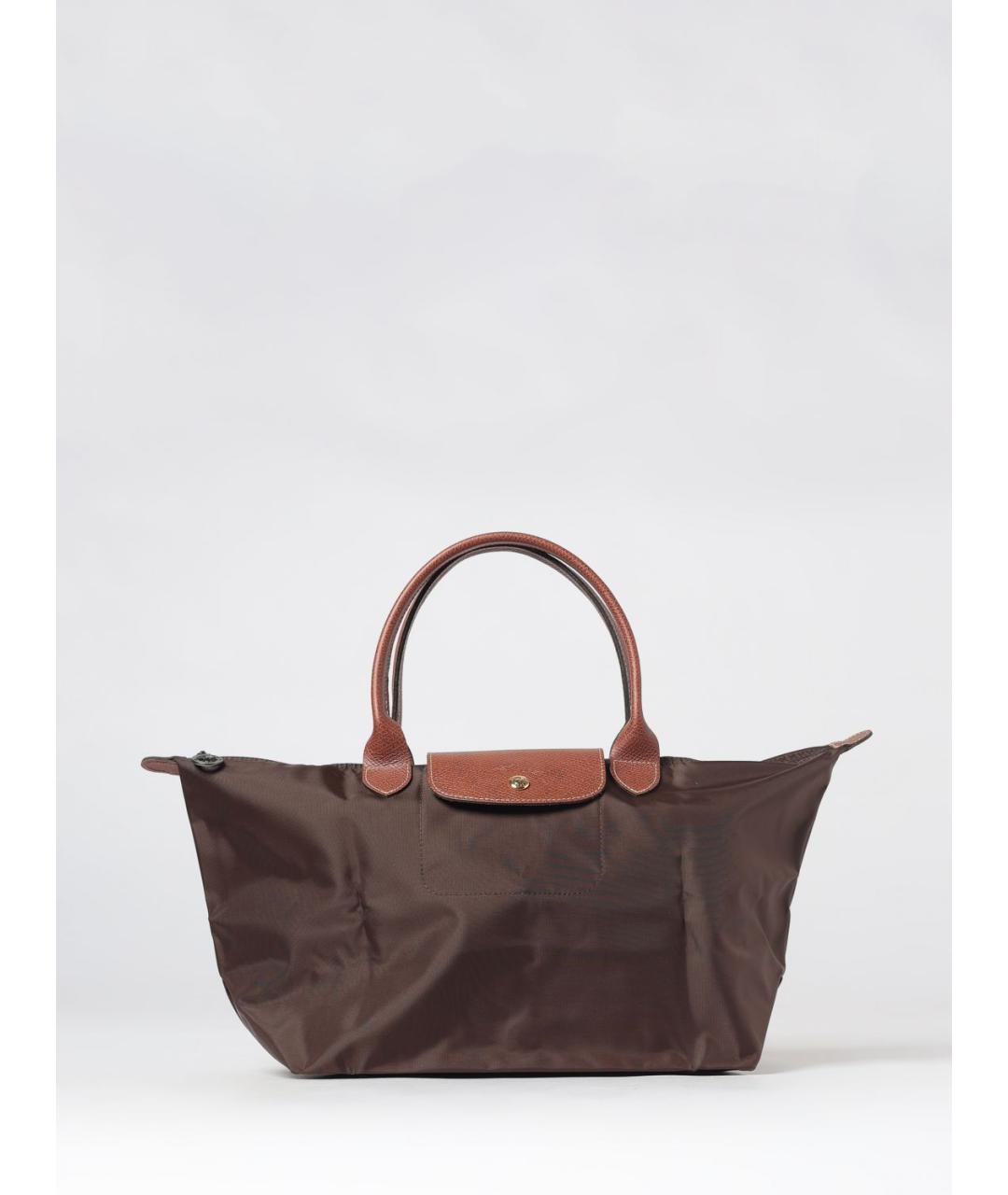 LONGCHAMP Коричневая нейлоновая сумка тоут, фото 5