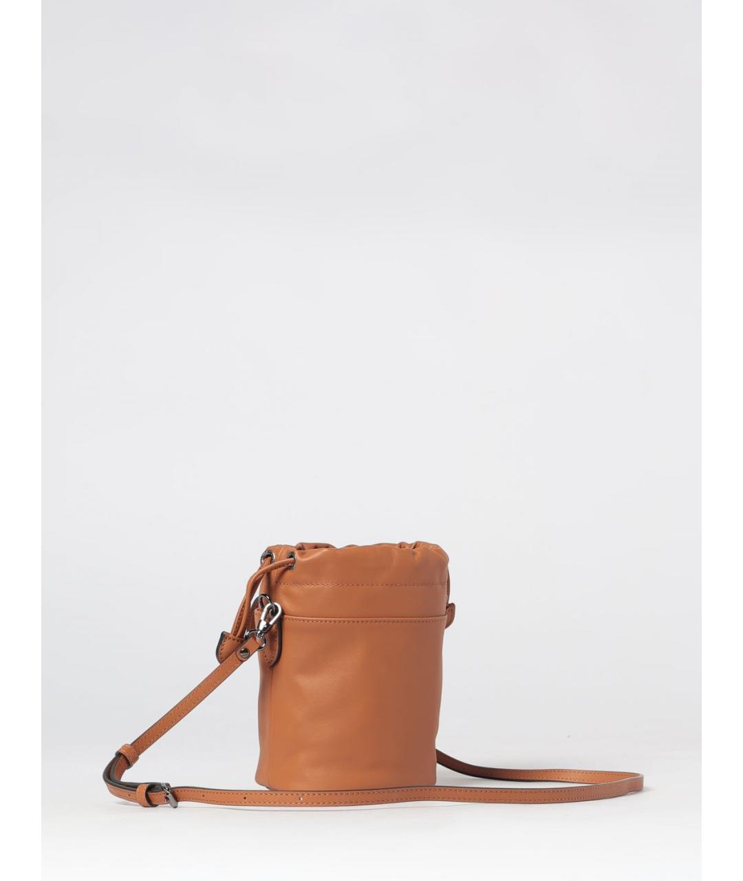 LONGCHAMP Коричневая кожаная сумка через плечо, фото 2
