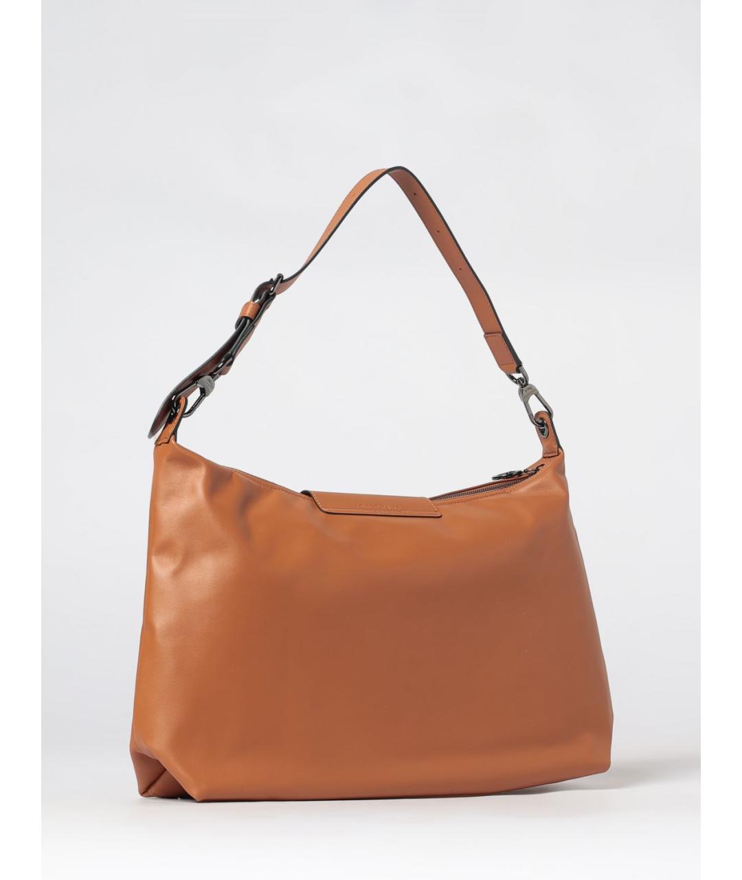 LONGCHAMP Коричневая кожаная сумка через плечо, фото 2