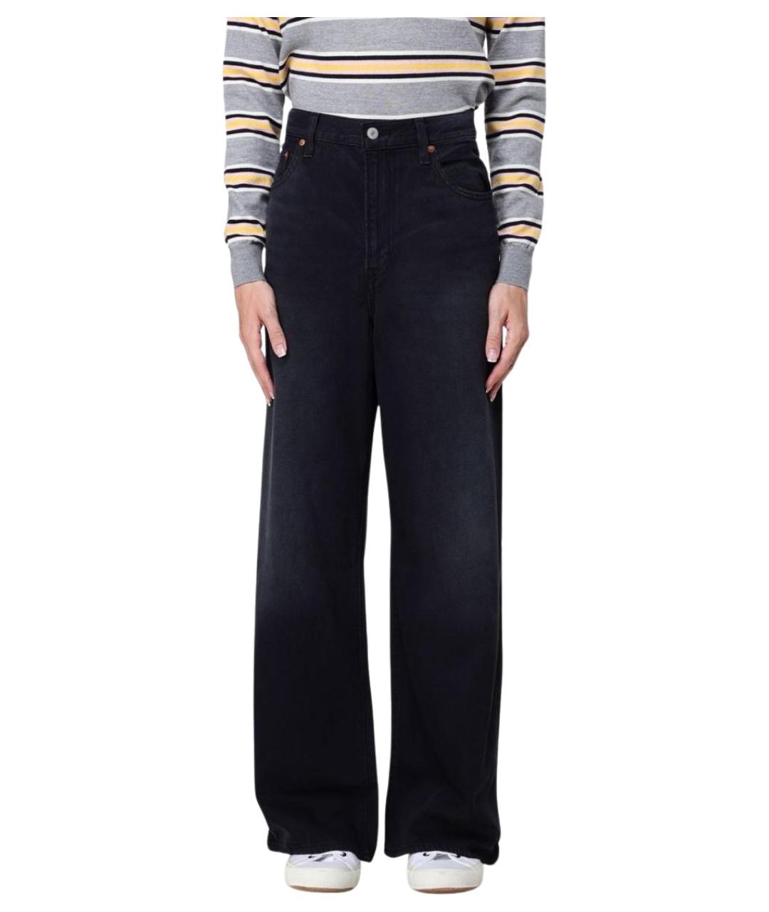 LEVI'S Темно-синие хлопковые прямые джинсы, фото 1