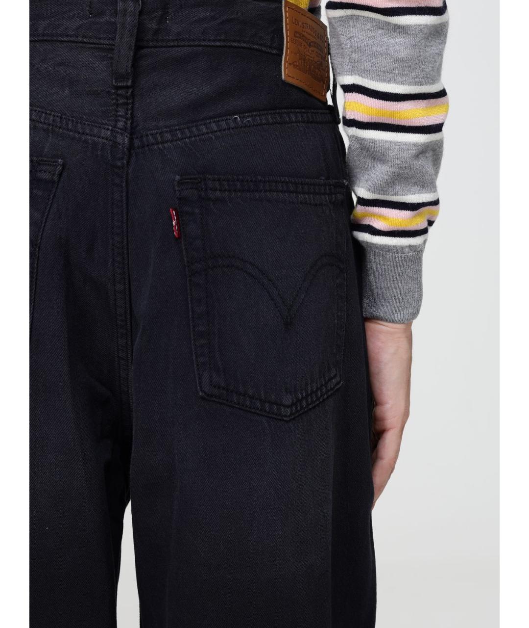 LEVI'S Темно-синие хлопковые прямые джинсы, фото 3