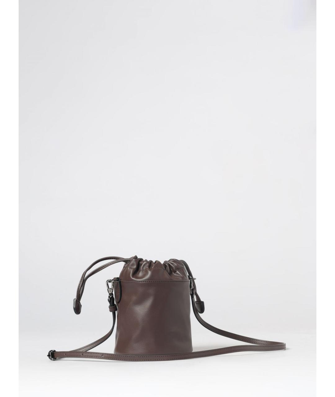 LONGCHAMP Коричневая кожаная сумка через плечо, фото 2