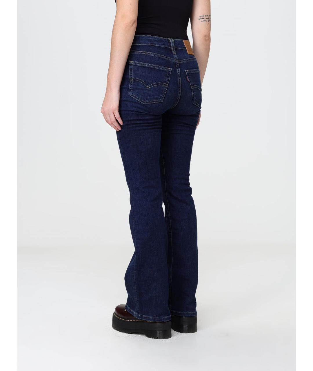 LEVI'S Синие хлопковые джинсы клеш, фото 2