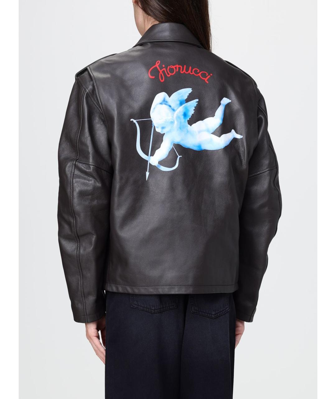 FIORUCCI Коричневая кожаная куртка, фото 2