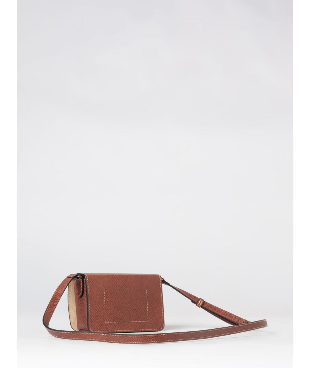 LONGCHAMP Коричневая кожаная сумка через плечо, фото 2