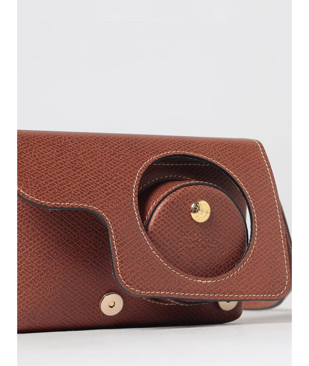 LONGCHAMP Коричневая кожаная сумка через плечо, фото 3