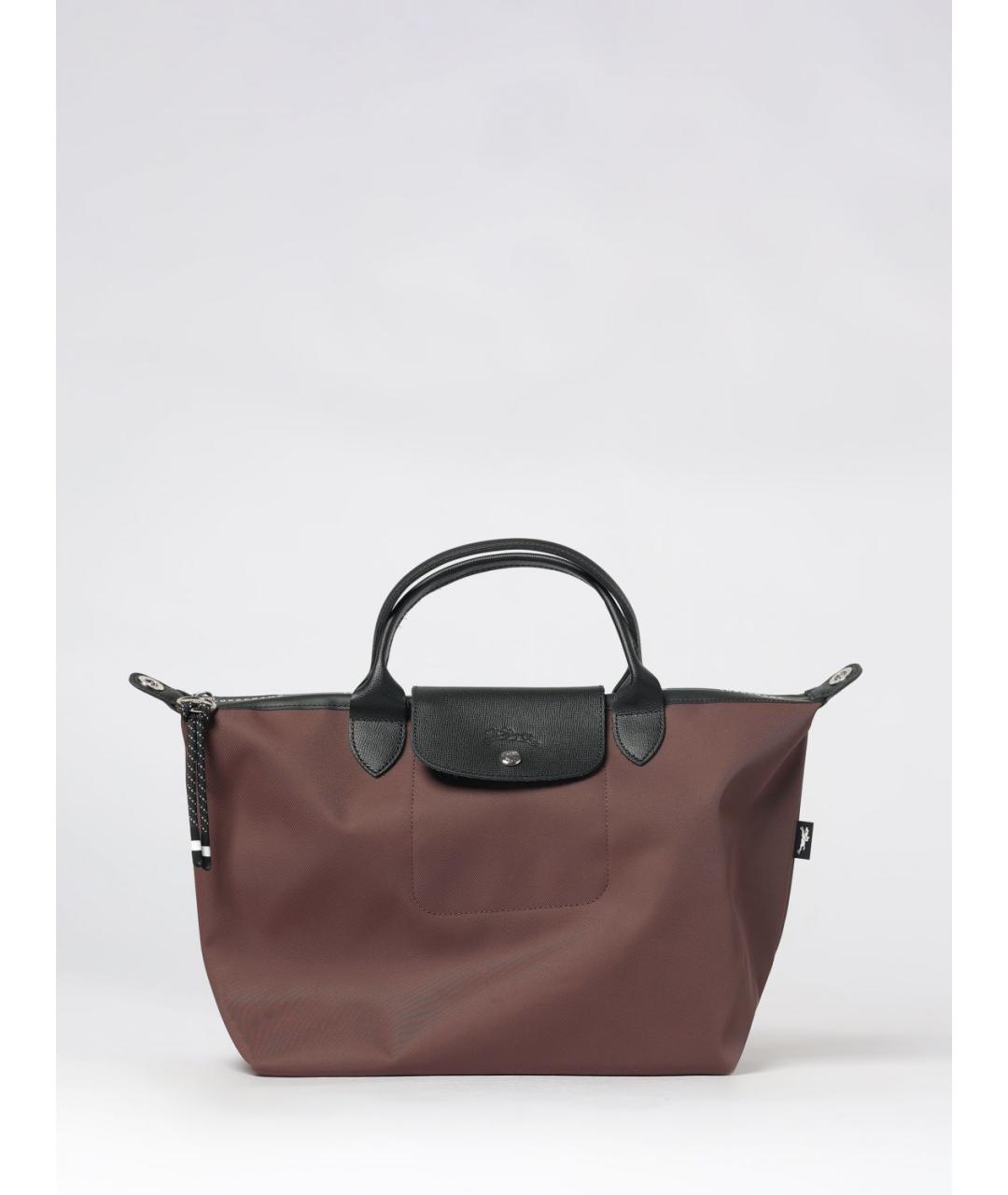 LONGCHAMP Бордовая нейлоновая сумка тоут, фото 4