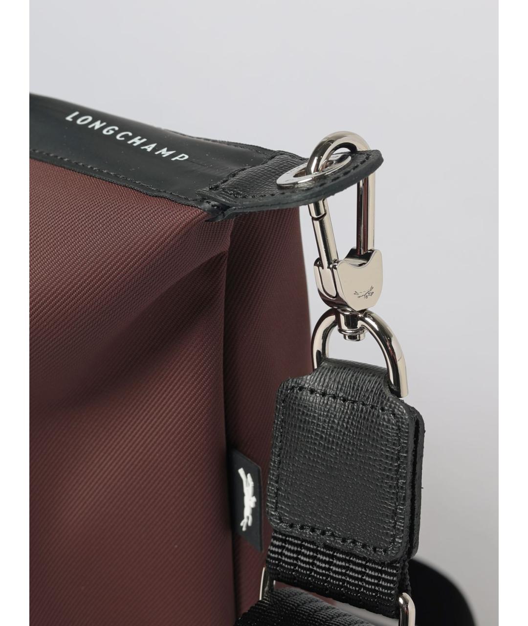 LONGCHAMP Бордовая нейлоновая сумка тоут, фото 3