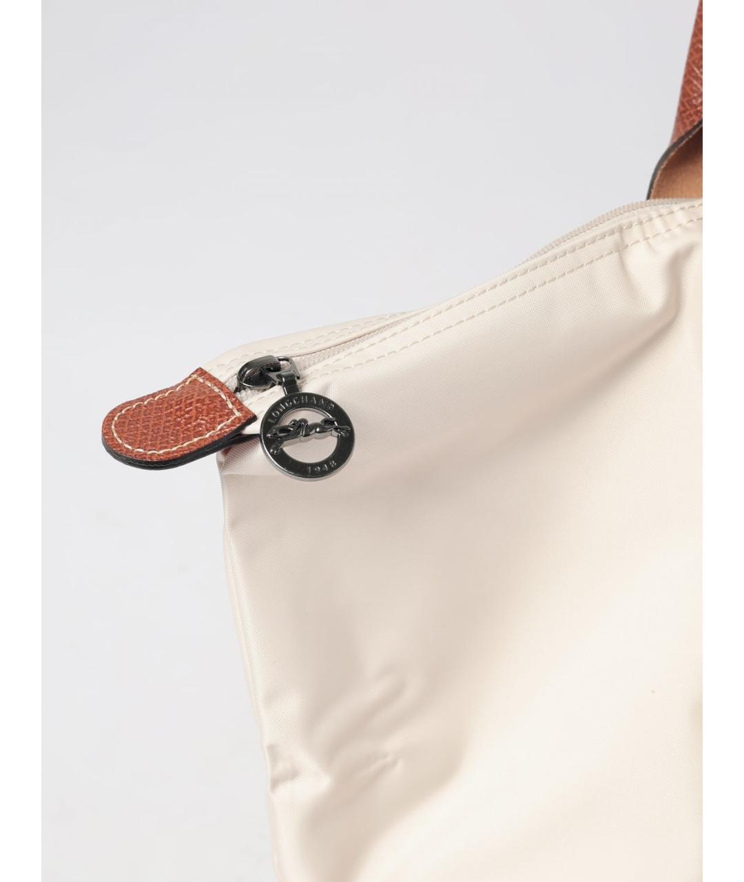 LONGCHAMP Бежевая нейлоновая сумка тоут, фото 3