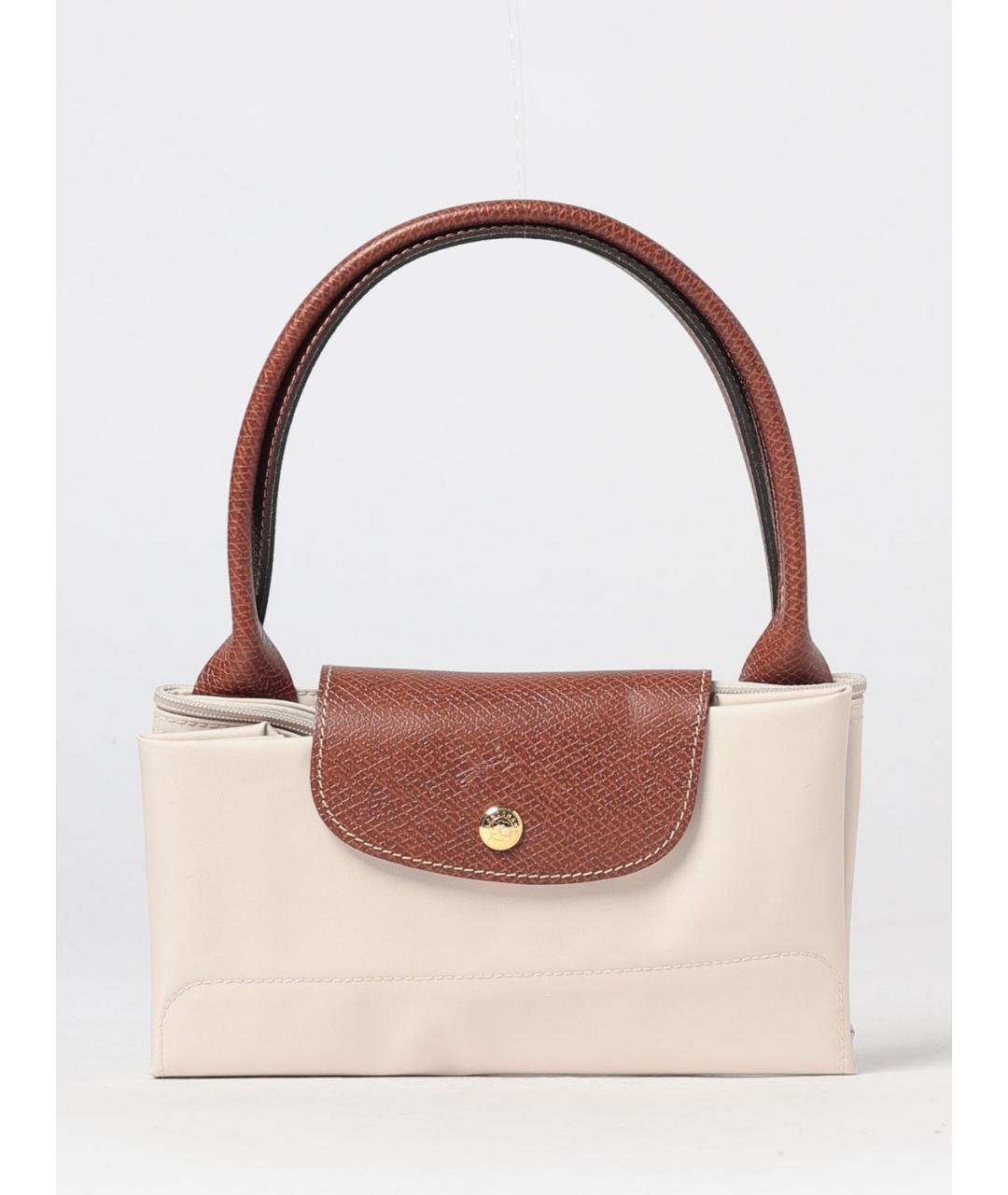 LONGCHAMP Бежевая нейлоновая сумка тоут, фото 4