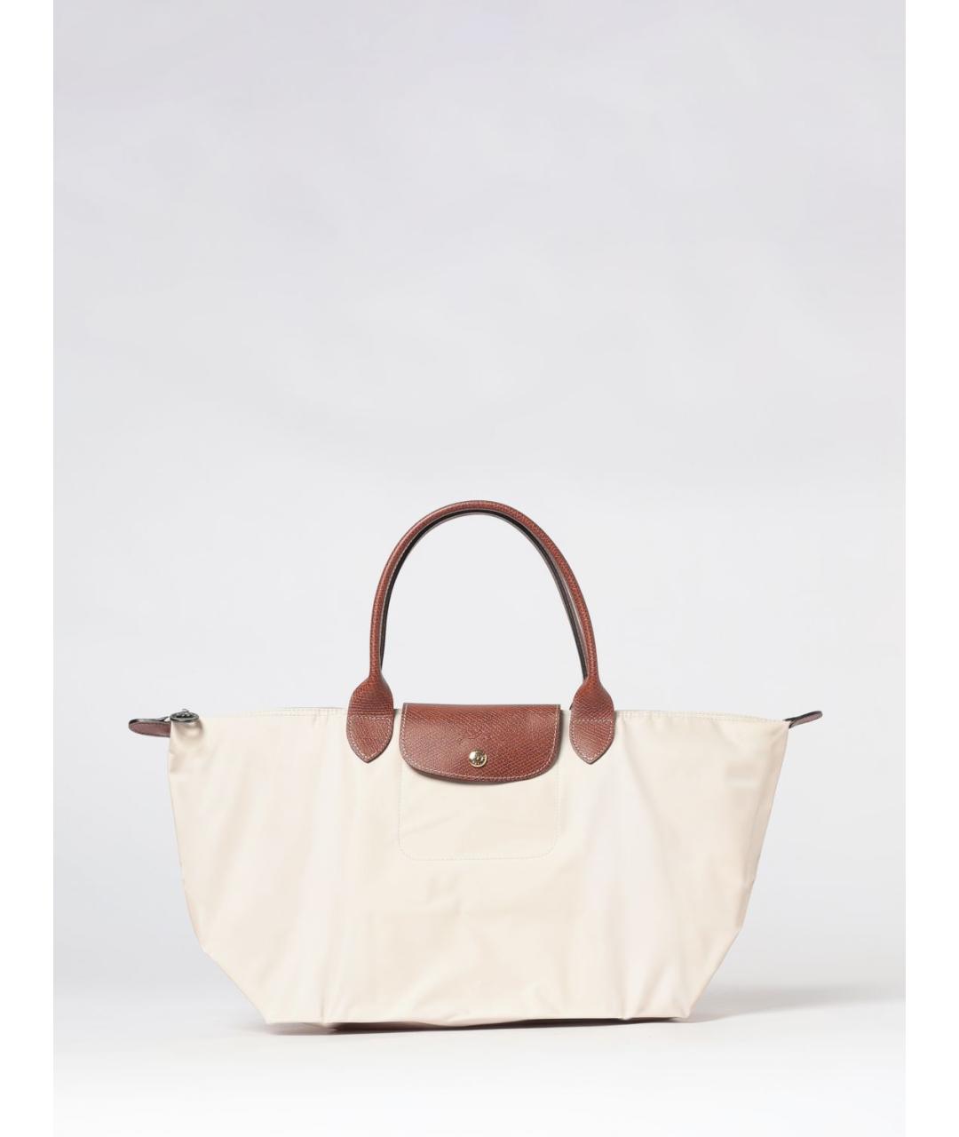 LONGCHAMP Бежевая нейлоновая сумка тоут, фото 5