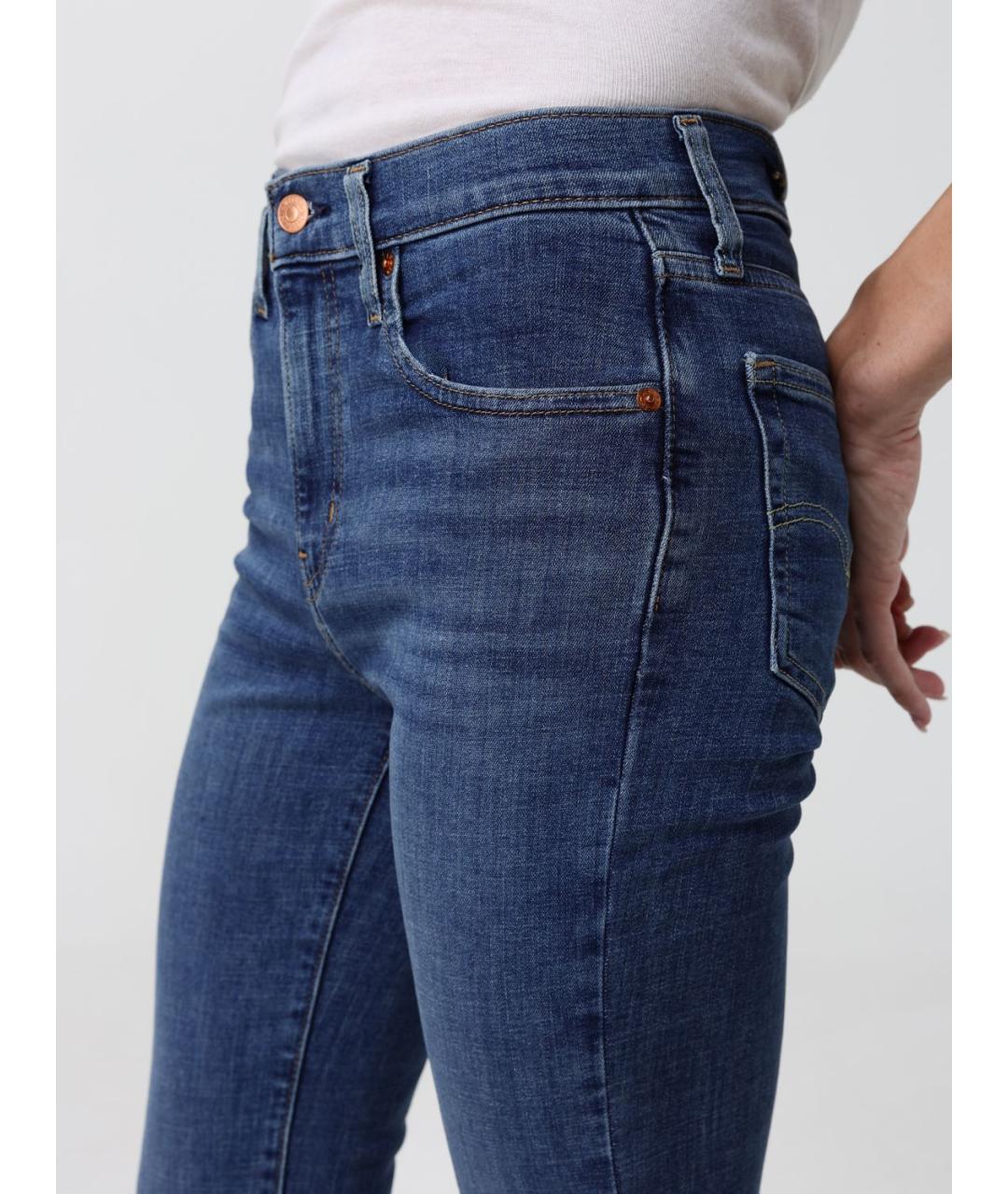 LEVI'S Синие хлопковые джинсы слим, фото 3