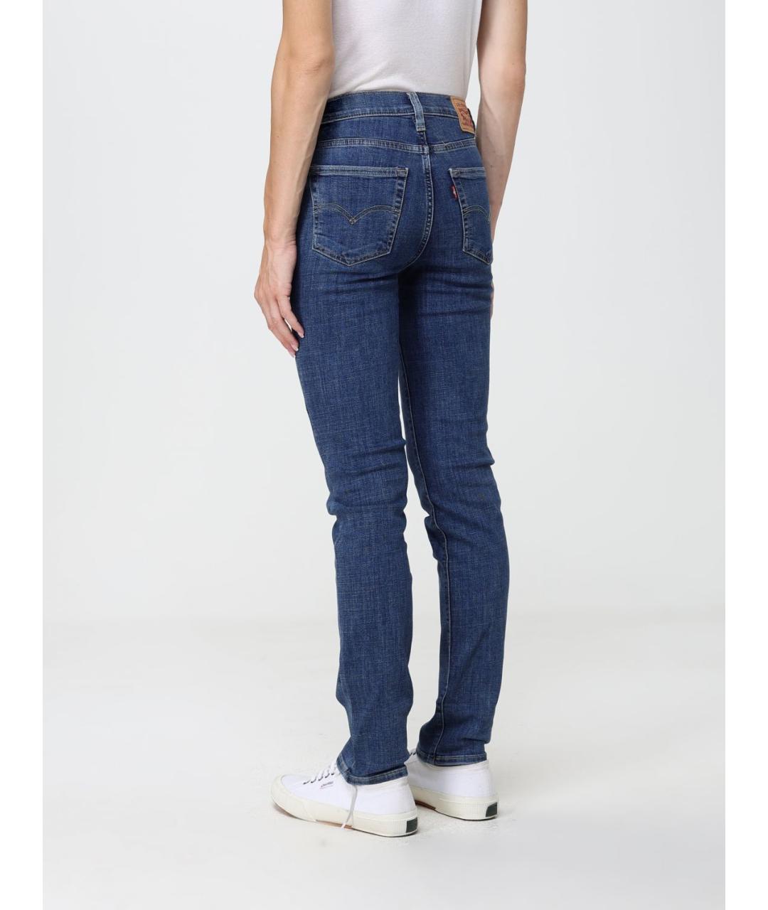 LEVI'S Синие хлопковые джинсы слим, фото 2