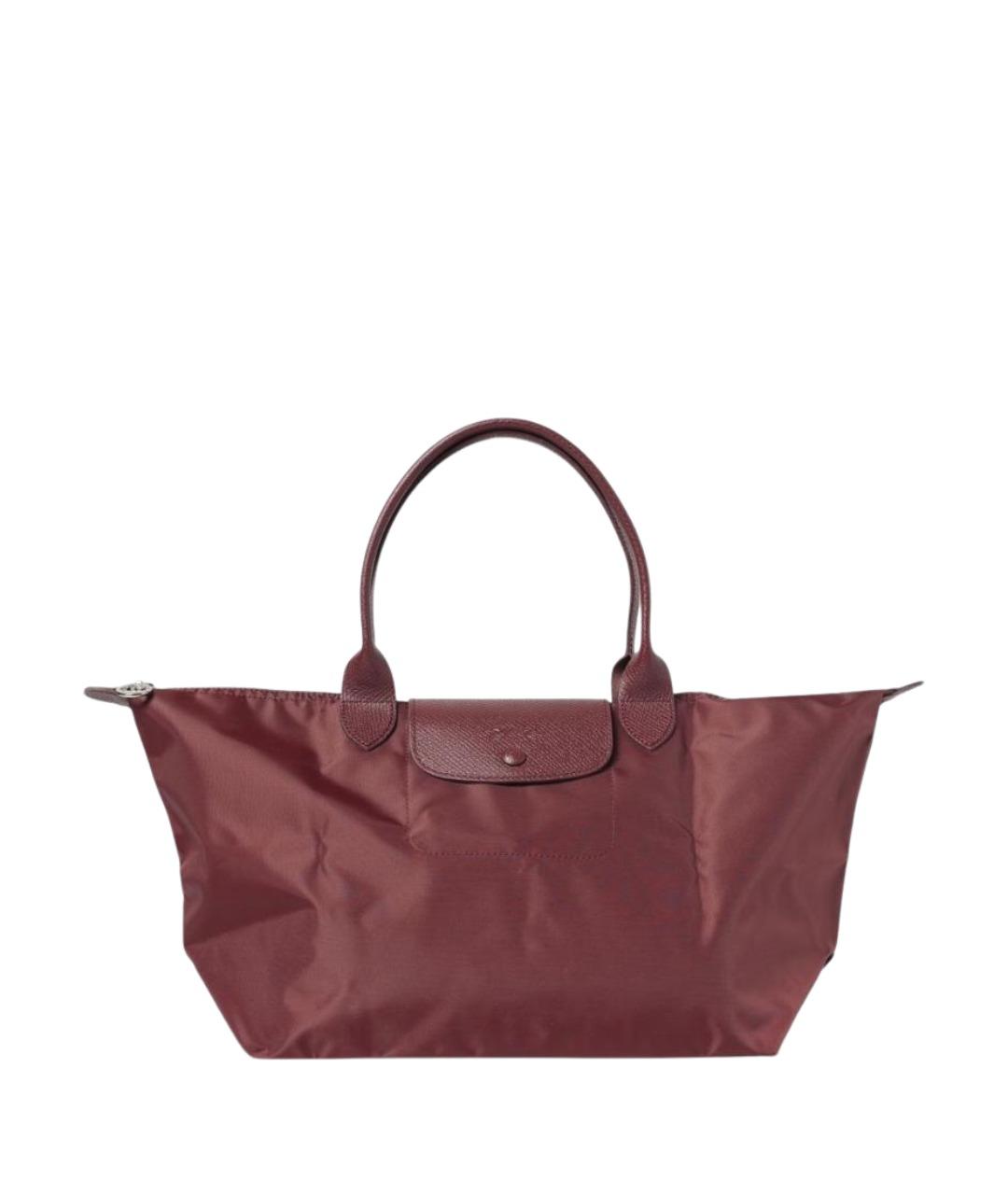 LONGCHAMP Бордовая нейлоновая сумка тоут, фото 1