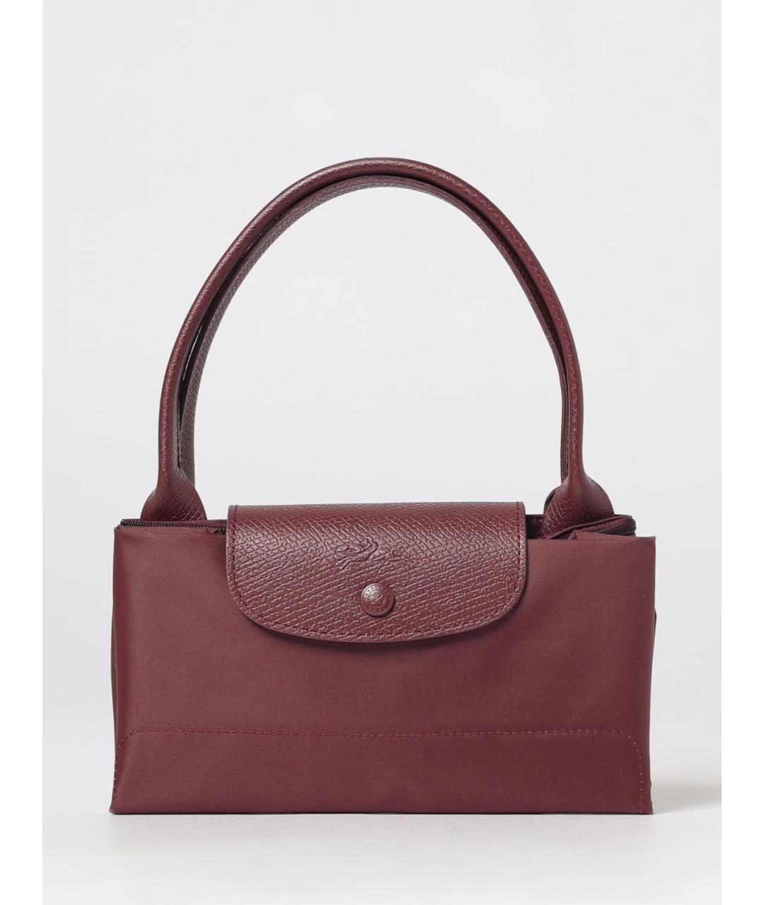 LONGCHAMP Бордовая нейлоновая сумка тоут, фото 4