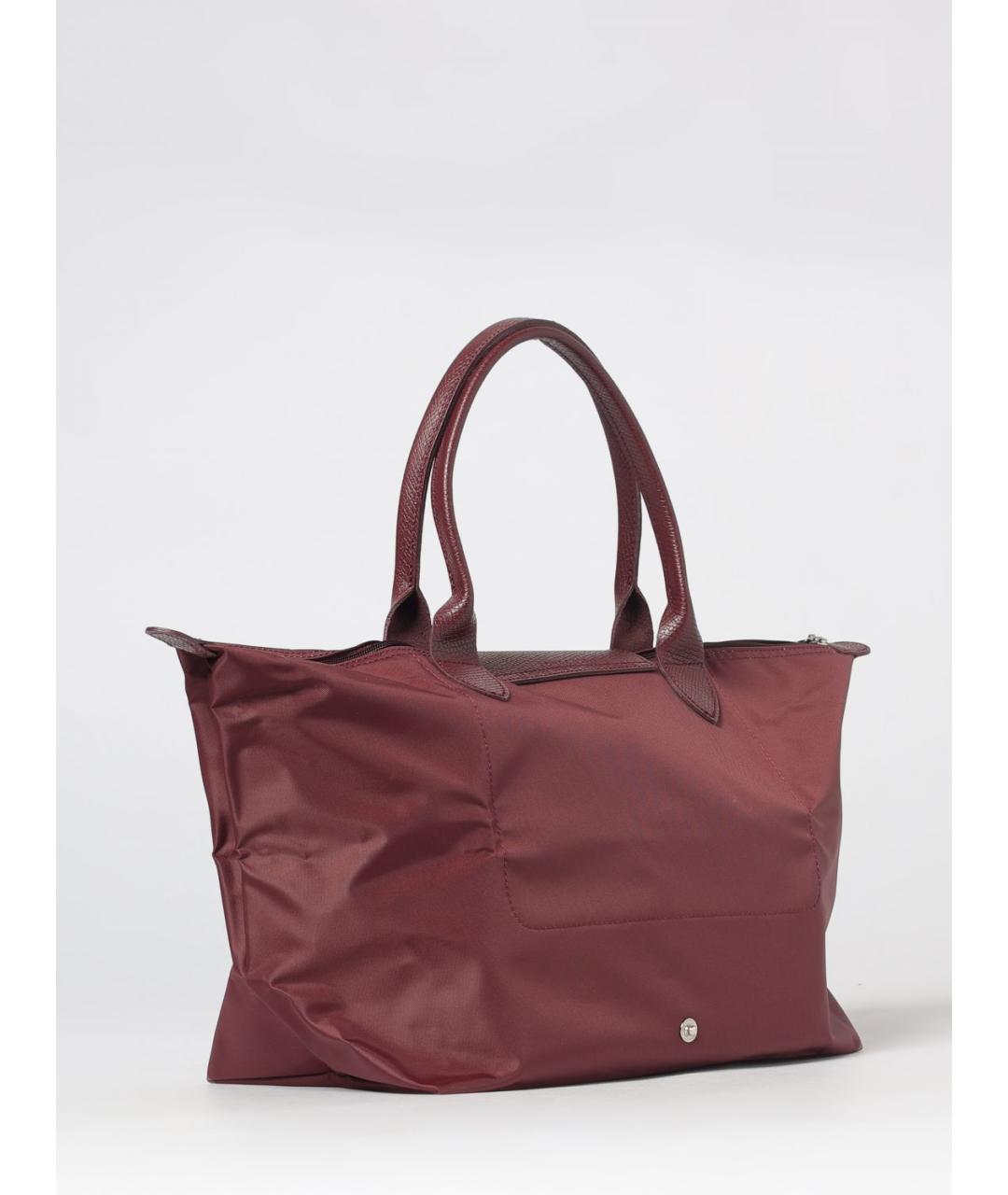 LONGCHAMP Бордовая нейлоновая сумка тоут, фото 2