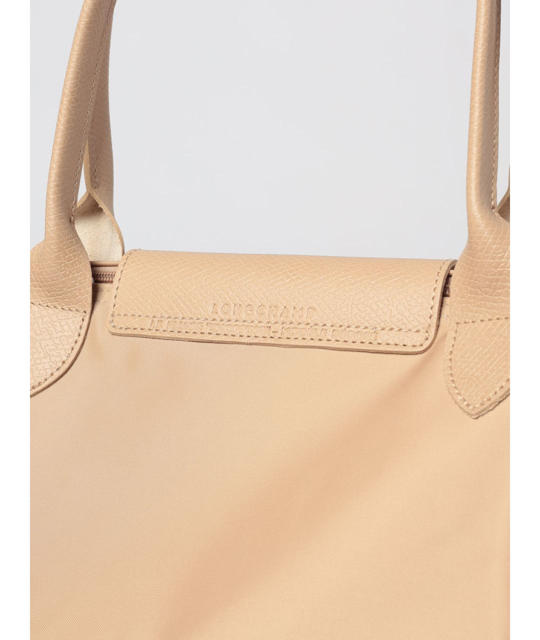 LONGCHAMP Бежевая нейлоновая сумка тоут, фото 3