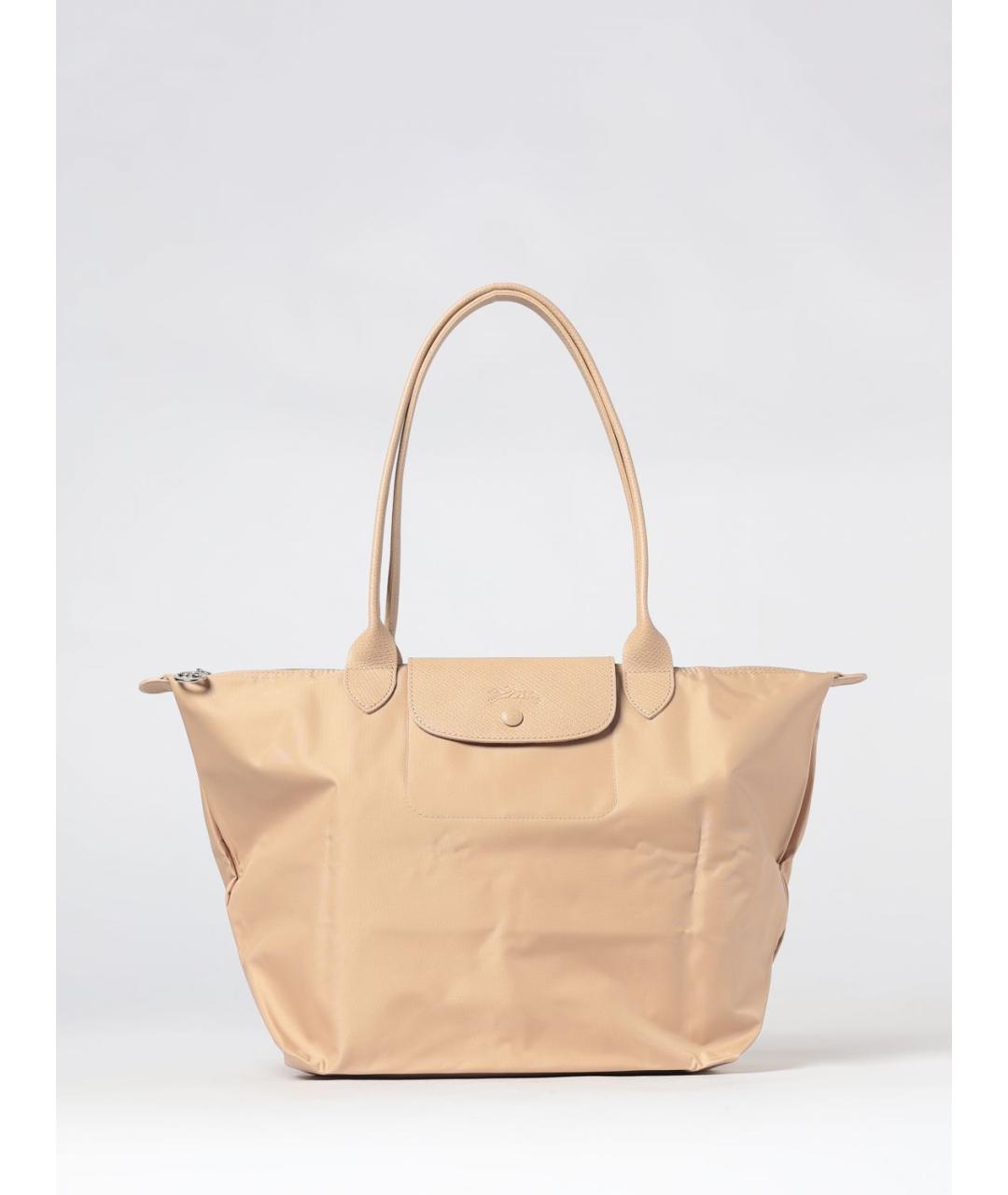 LONGCHAMP Бежевая нейлоновая сумка тоут, фото 5