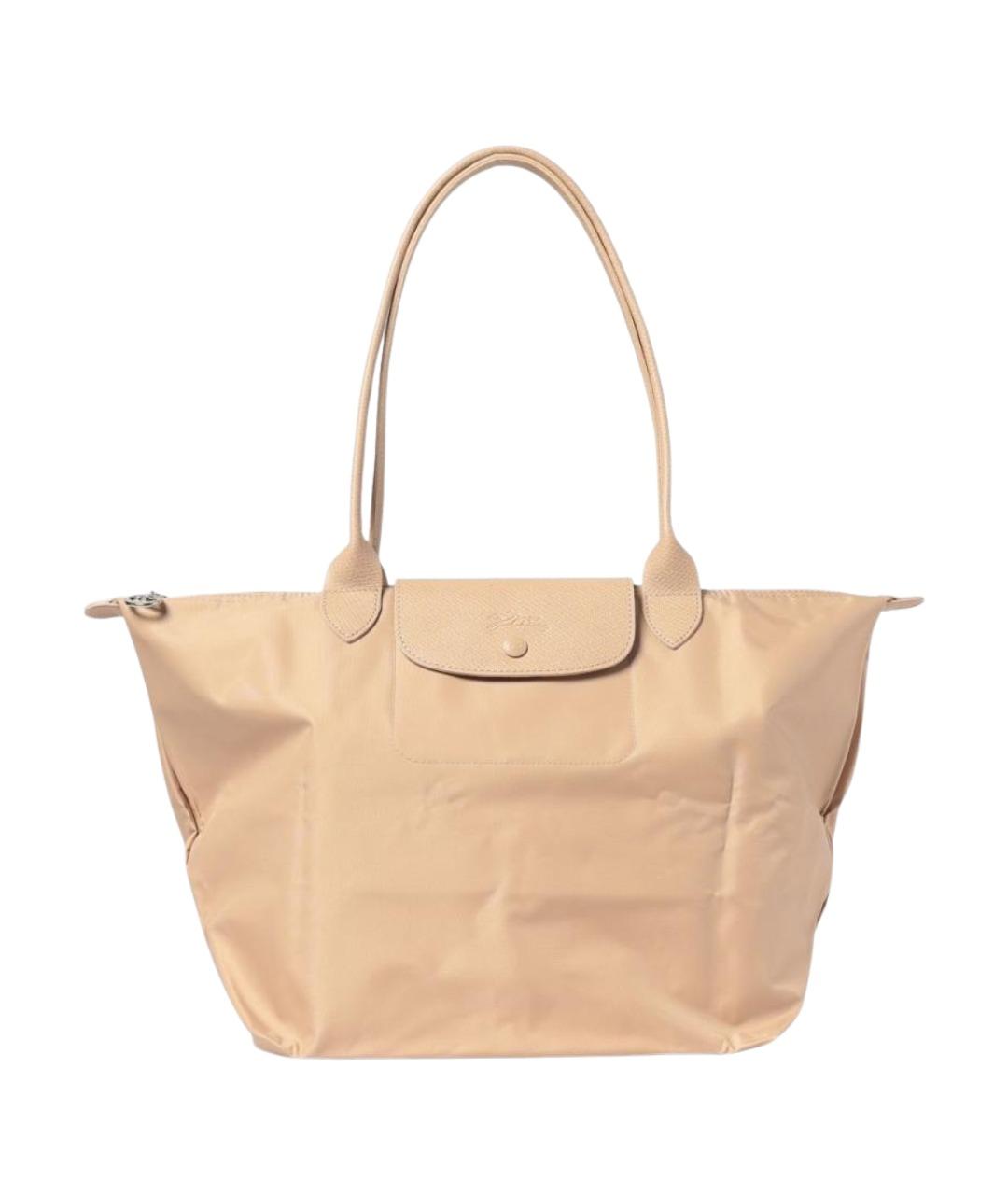 LONGCHAMP Бежевая нейлоновая сумка тоут, фото 1
