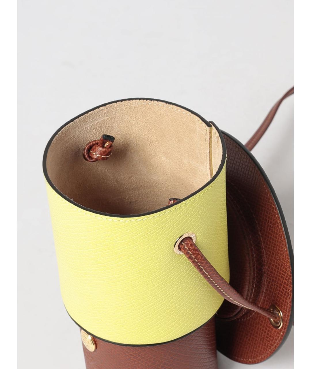 LONGCHAMP Коричневая кожаная сумка через плечо, фото 3