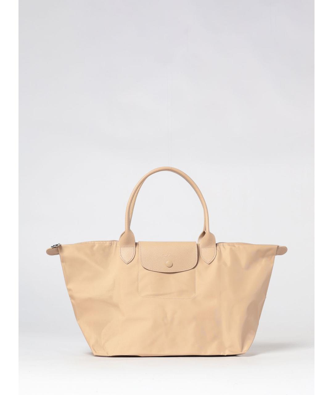LONGCHAMP Бежевая нейлоновая сумка тоут, фото 5