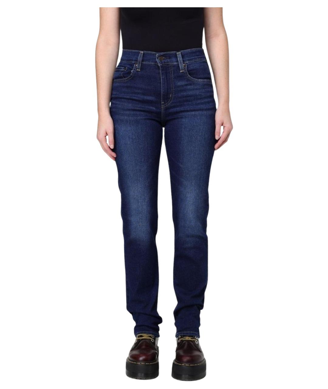 LEVI'S Синие хлопковые джинсы слим, фото 1
