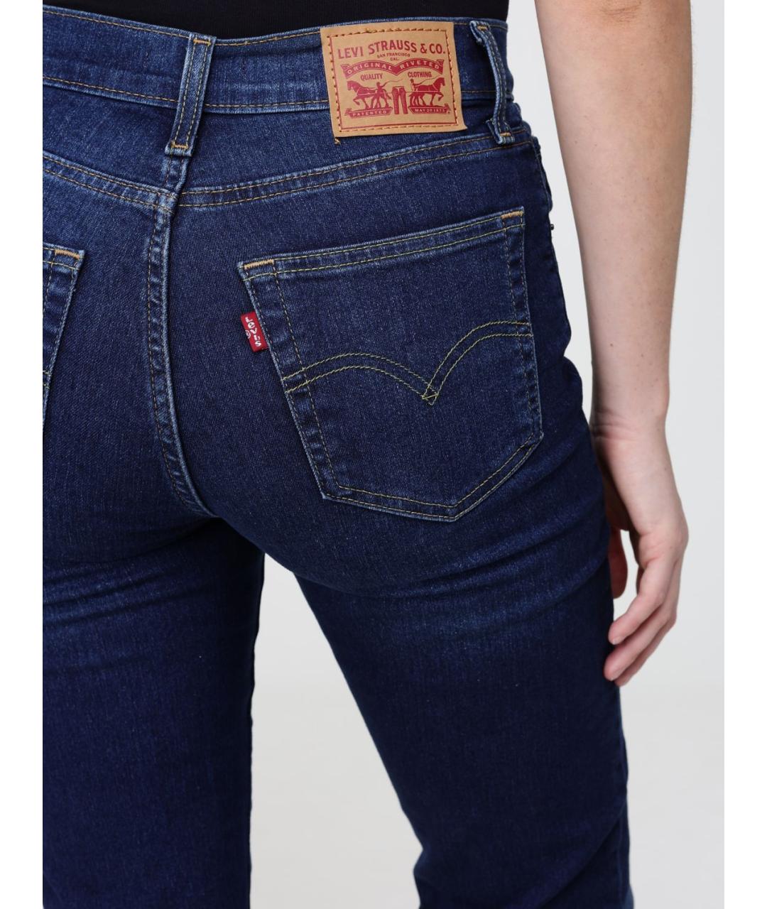 LEVI'S Синие хлопковые джинсы слим, фото 3