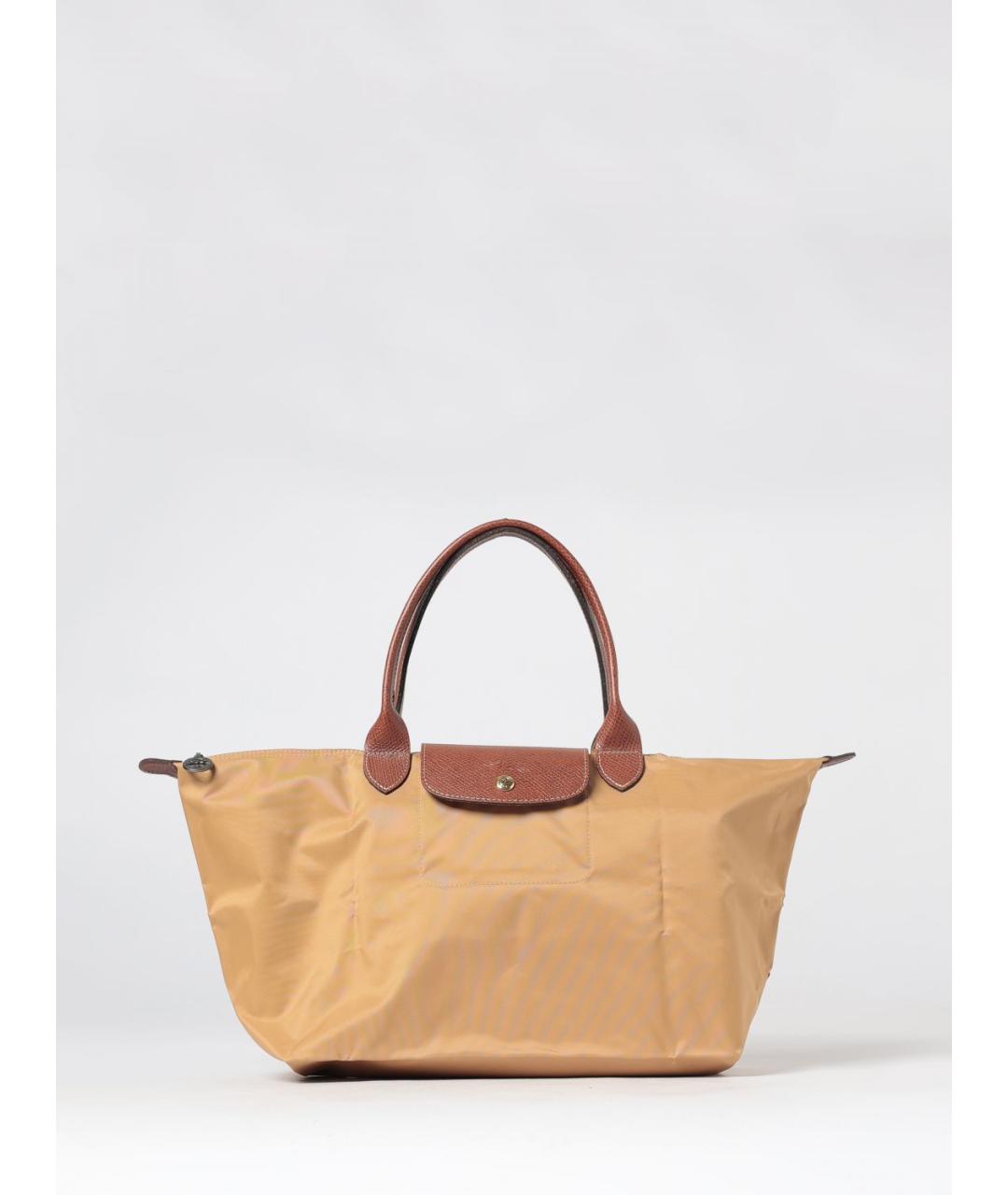 LONGCHAMP Бежевая нейлоновая сумка тоут, фото 5