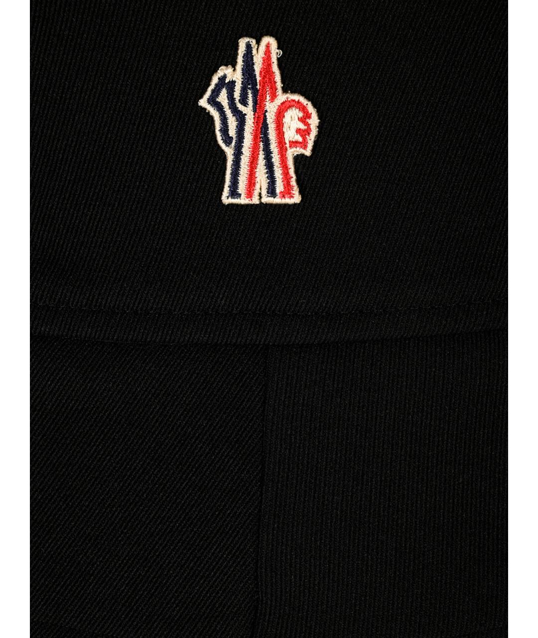 MONCLER GRENOBLE Черные полиэстеровые брюки узкие, фото 3