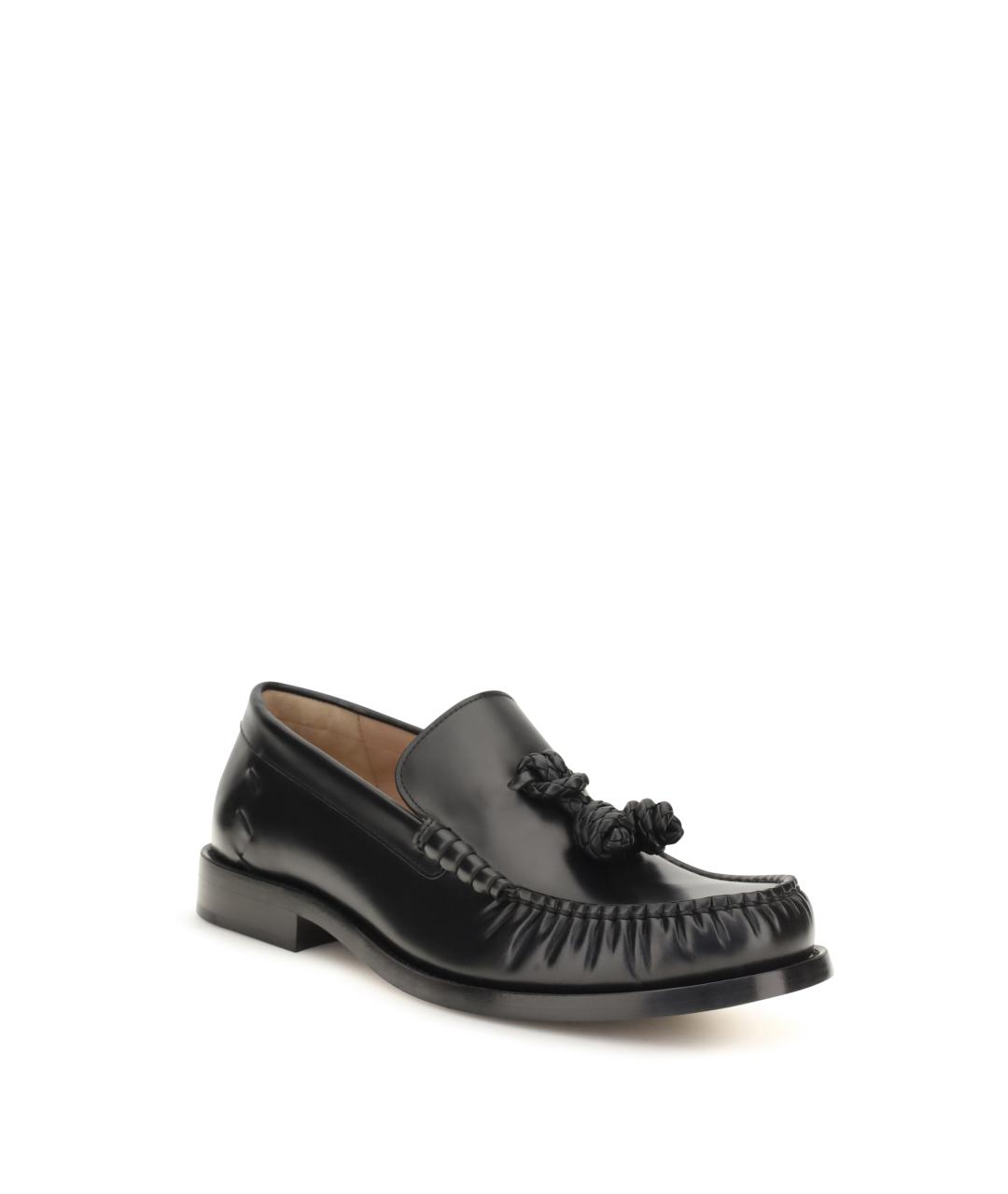 BOTTEGA VENETA Черные кожаные лоферы, фото 2