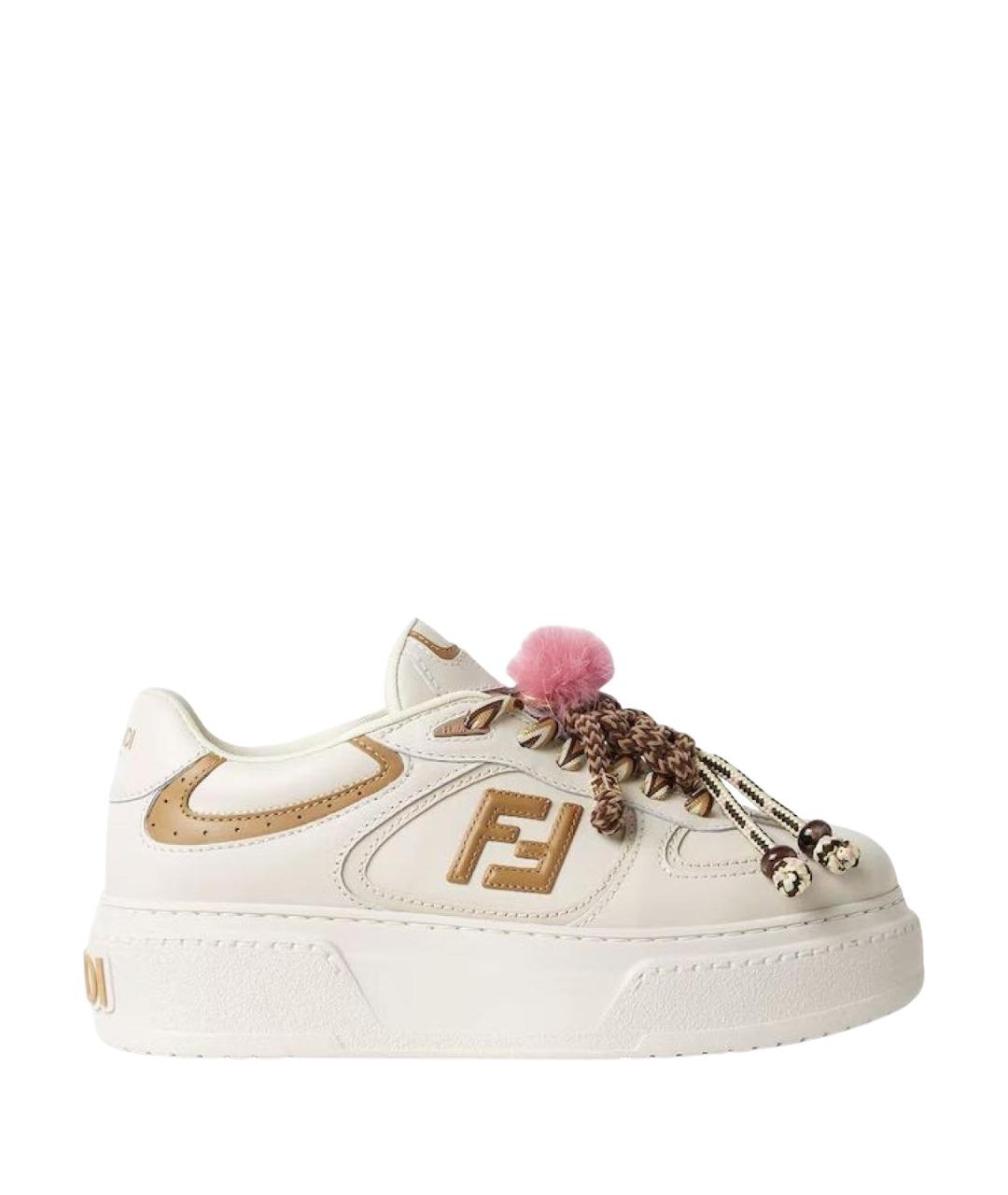 FENDI Кожаные кеды, фото 1
