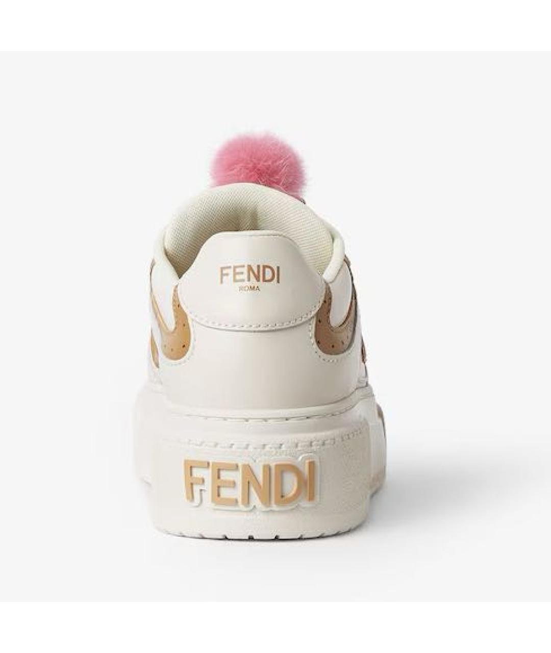 FENDI Кожаные кеды, фото 3