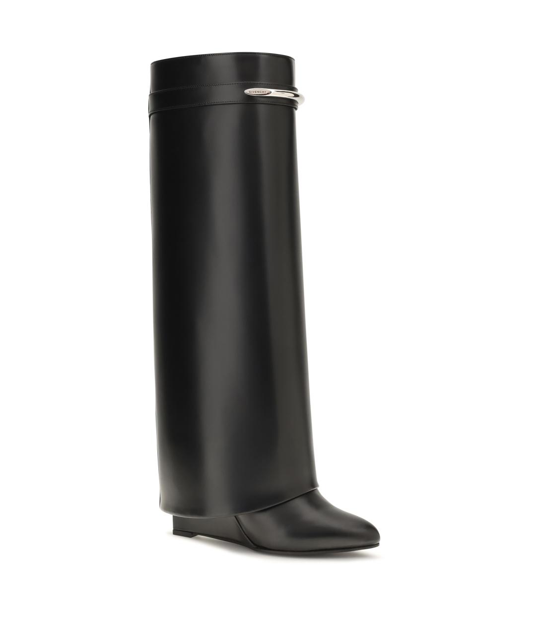GIVENCHY Черные кожаные сапоги, фото 2